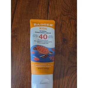 Badger Balm SPF 40 Kids Mineral Sunscreen Cream 2.9 oz.